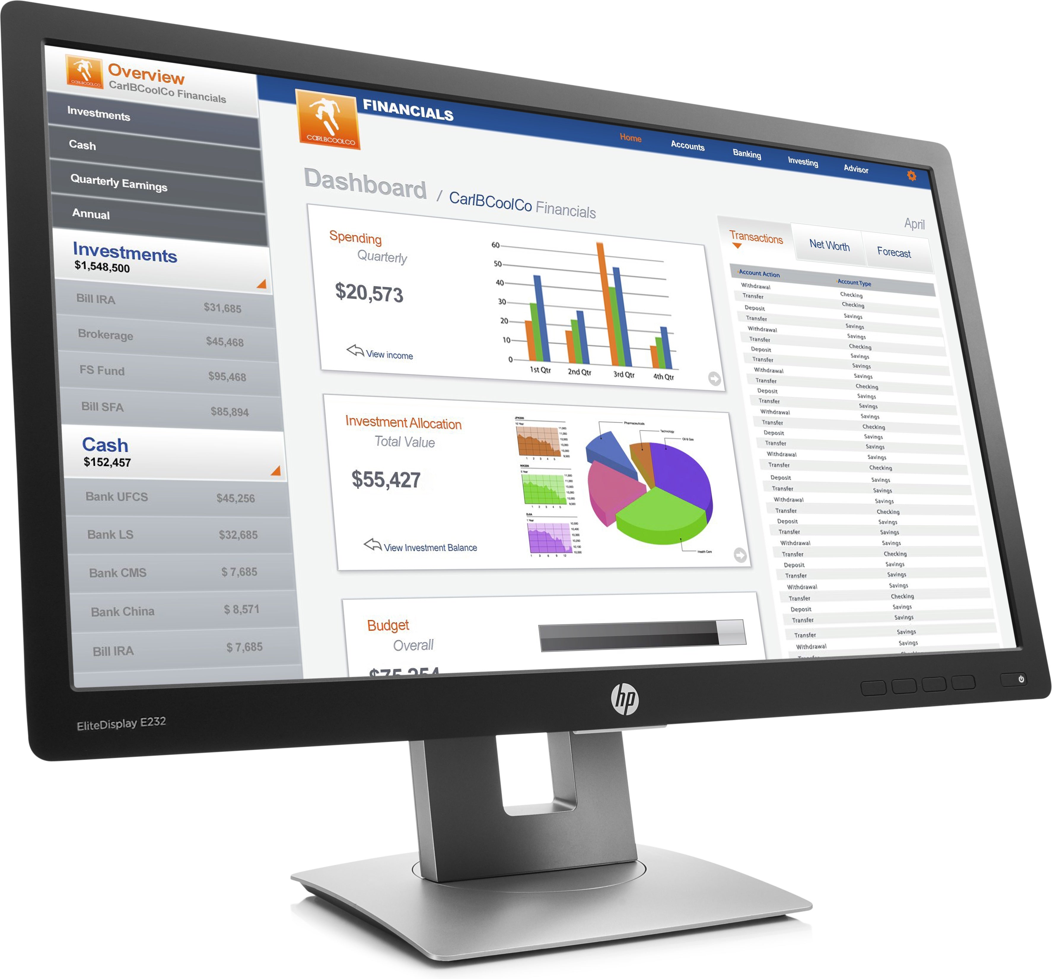 HP EliteDisplay E232 - 23" inch Full HD IPS Monitor - Zakelijk & Betrouwbaar