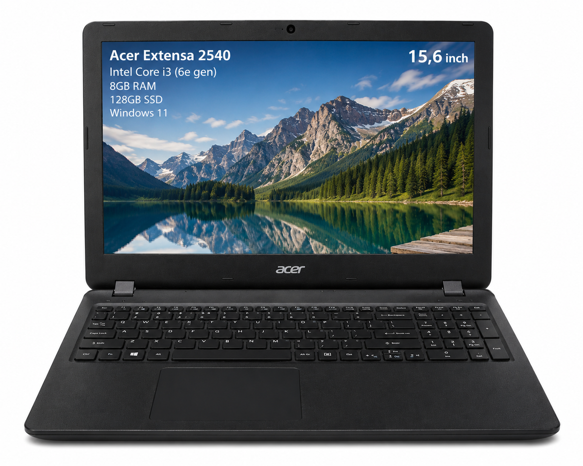 Acer Extensa 2540 – 15,6 inch – Intel Core i3 (6e gen) – 8GB RAM – 128GB SSD – Windows 11