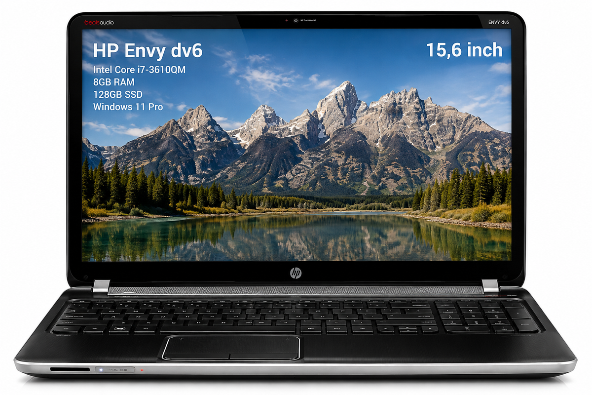 HP Envy dv6 – 15,6 inch – Intel Core i7 (3e gen) – 8GB RAM – 128GB SSD – Windows 11