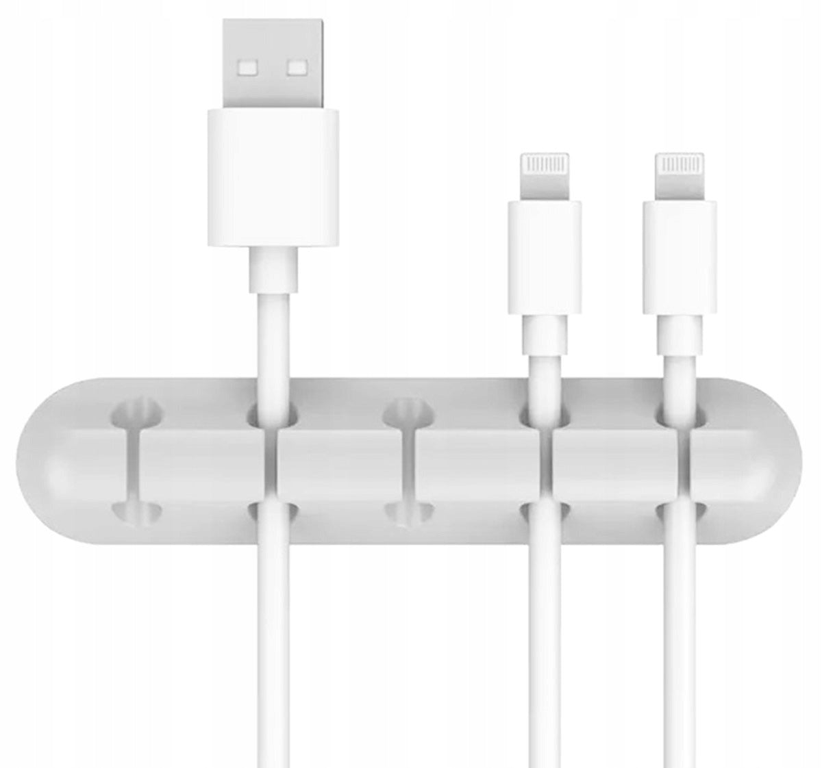 Kabel organizer - 5 kabels - Zelfklevend - Wit
