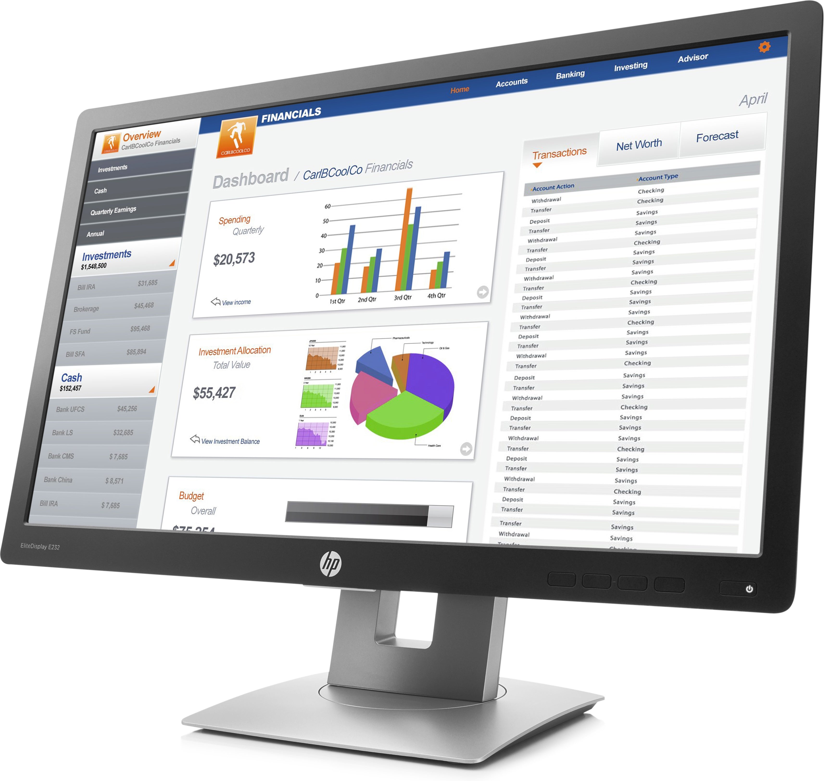 HP EliteDisplay E232 - 23" inch Full HD IPS Monitor - Zakelijk & Betrouwbaar