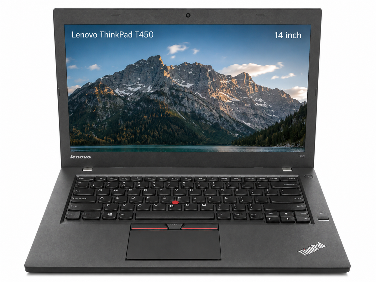 Lenovo ThinkPad T450 – 14 inch – Intel Core i5 (5e gen) – 8GB RAM – 128GB SSD – Windows 11